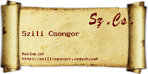 Szili Csongor névjegykártya