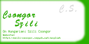 csongor szili business card